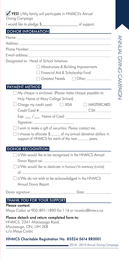 Annual Giving Form